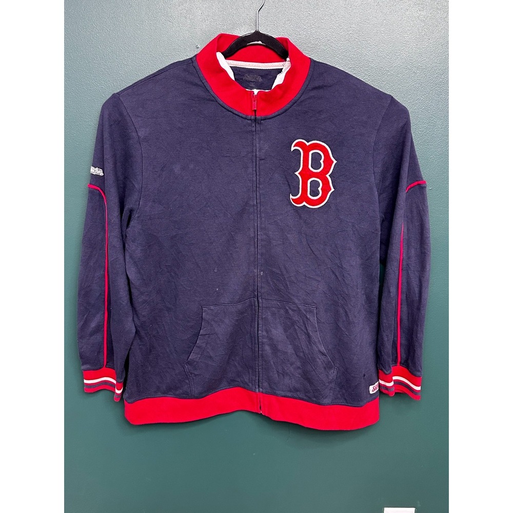 Stitches MLB Boston Red Sox Full Zip Blue Embroidered Jacket Size 2XL